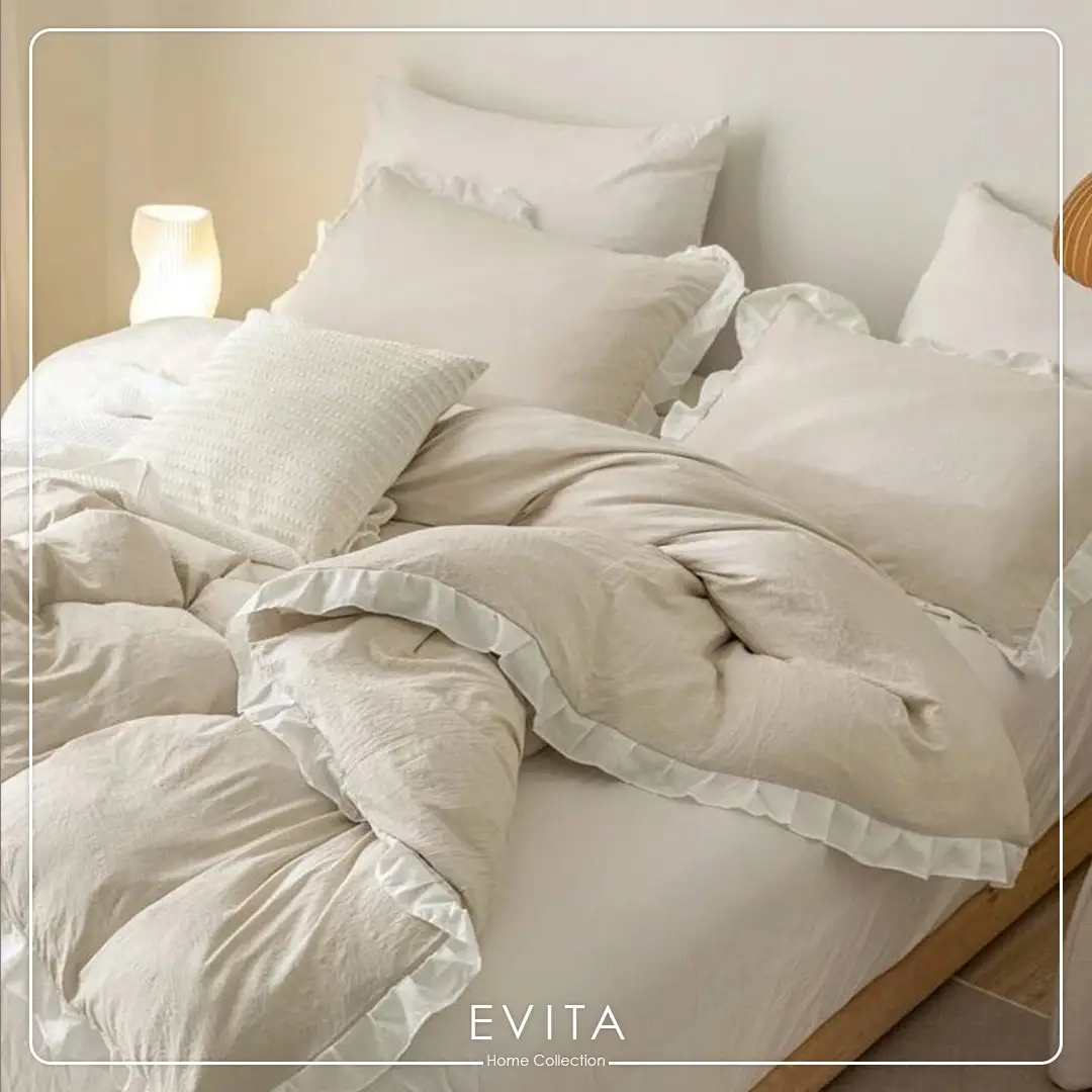 سرویس کاور مدل چین دار سایز 180 رنگ کرم کد 02 - Image 3