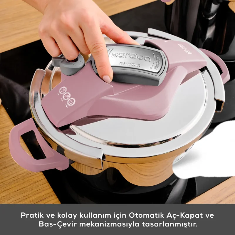 زود پز دو قلو 4 و 6 لیتر صورتی ١۵٣ဂ٠٣ဂ٠٧ဂ٧۶۵٠ - Image 2