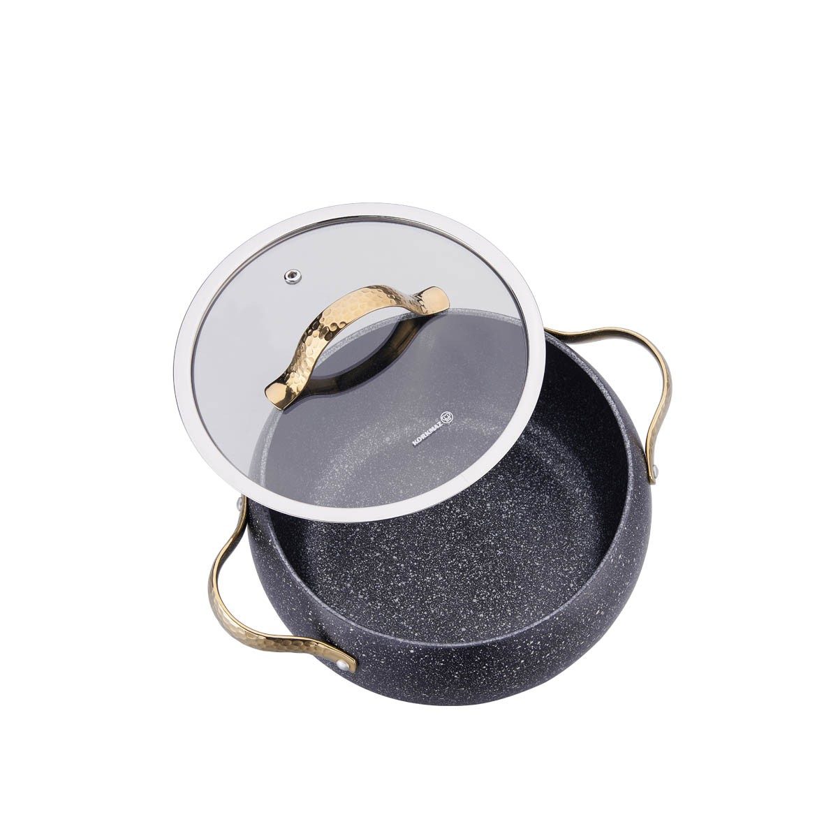 سرویس 7 پارچه غذا پز بریلا (مشکی/طلایی-20+24+26+26-گرانیت) کد 2610 - Image 2