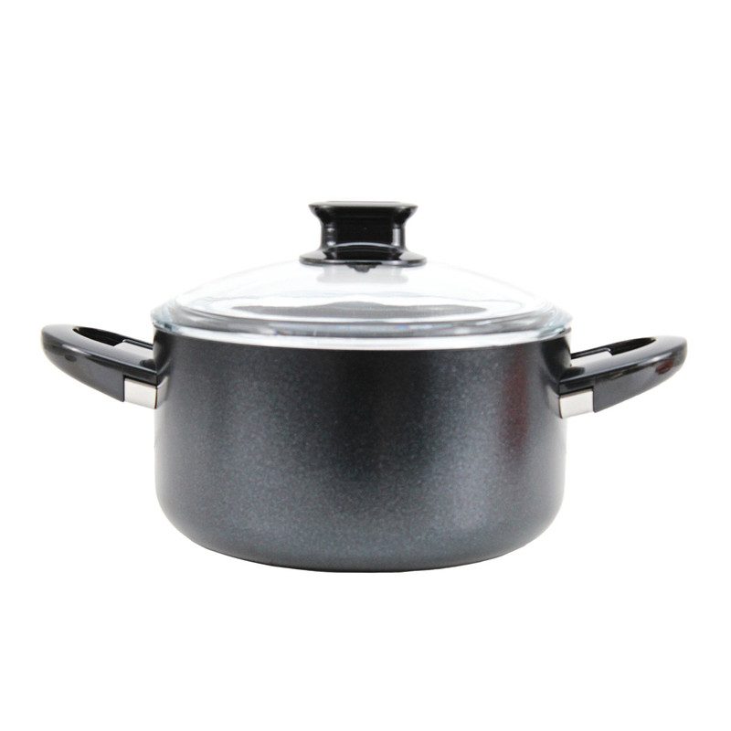 سرویس 7 پارچه غذا پز لینا (مشکی-18+22+26+26-گرانیت-جدید) کد 2887 - Image 3