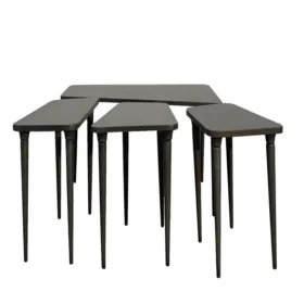 عسلی نگین پلاتون چوب پتینه خاکستری