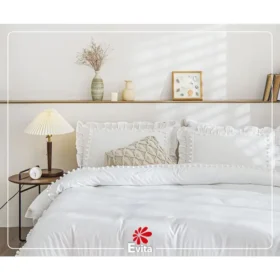 سرویس کاور مدل بارلی سایز 180 رنگ سفید