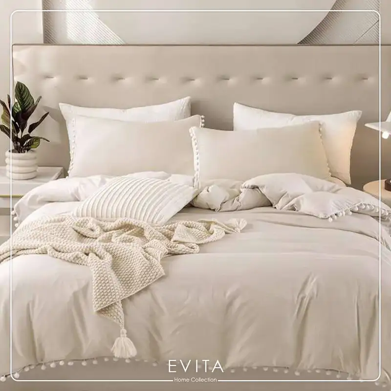 سرویس کاور مدل لولی 08 سایز 180 رنگ کرم - Image 2