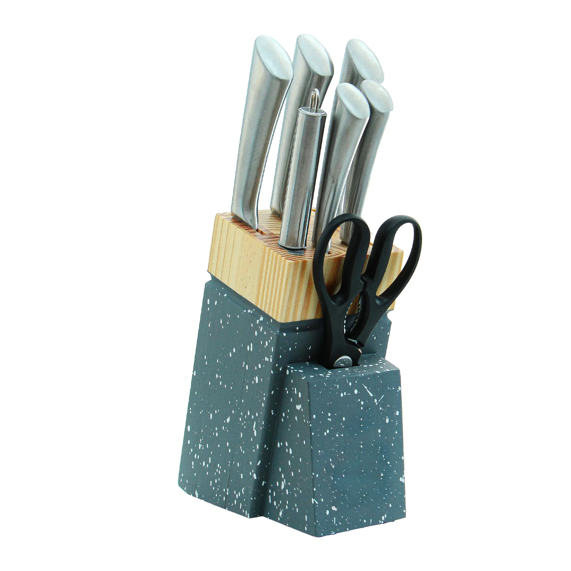 سرویس چاقو 8 پارچه گرانیت طوسی مدل ساتو کد 8202 - Image 2