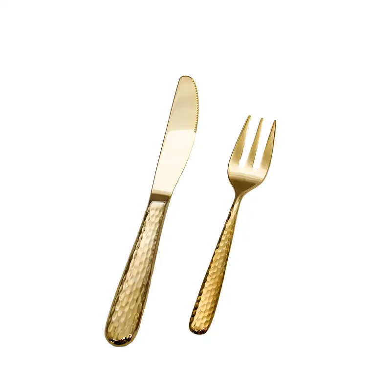 کارد و چنگال میوه طلایی برلیان نیکولو