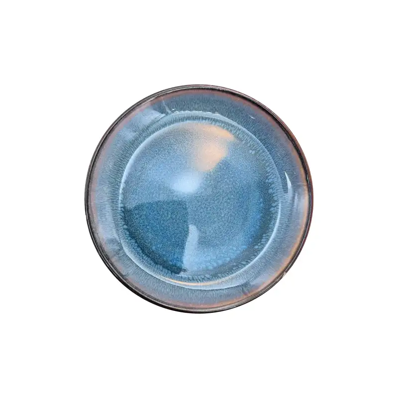 بشقاب دسرخوری آبی اقیانوسی لعابی - Image 2