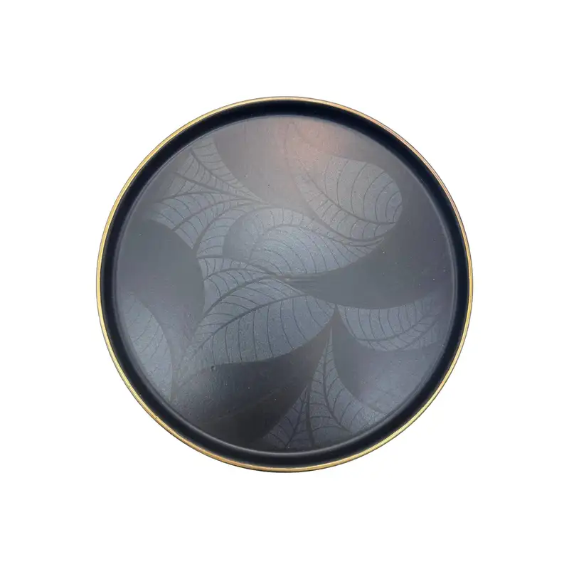 دسرخوری سرویس 27 پارچه آچار طوسی مات با لبه طلایی - Image 2