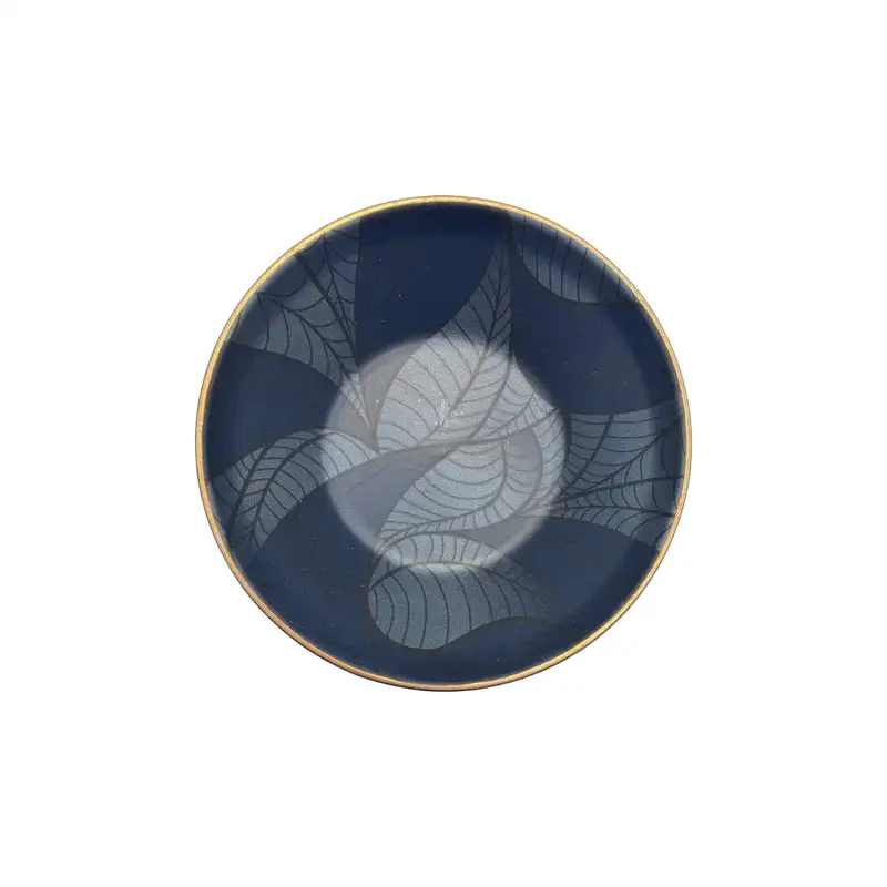 پیاله سرویس 27 پارچه آچار طوسی مات با لبه طلایی