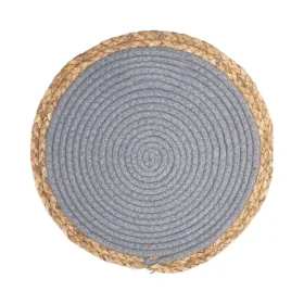 زیر بشقابی دور حصیری طوسی بزرگ