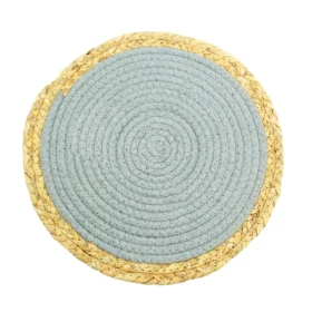 زیر بشقابی دور حصیری طوسی کوچک