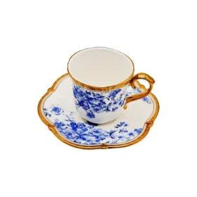 ست سرو قهوه گل ریز آبی کد 10515