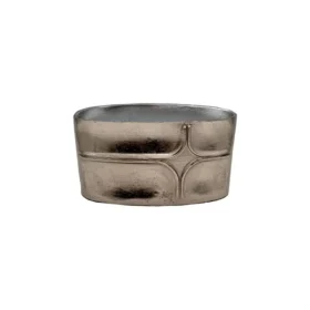 گلدان بیضی بغل طرحدار سه ساییز سیلور سایز 2 کد 10580