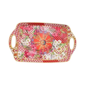 ست سرو سینی گل صورتی کد 10604