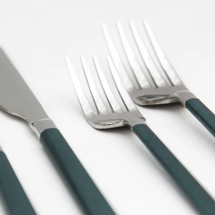 ست قاشق 42 پارچه سبز نقره ای کد 10508 - Image 3