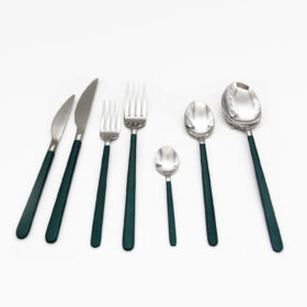ست قاشق 42 پارچه سبز نقره ای کد 10508