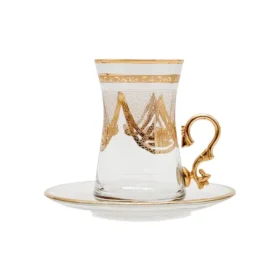 استکان نعلبکی lutana طرح مونالیزا کد 10673