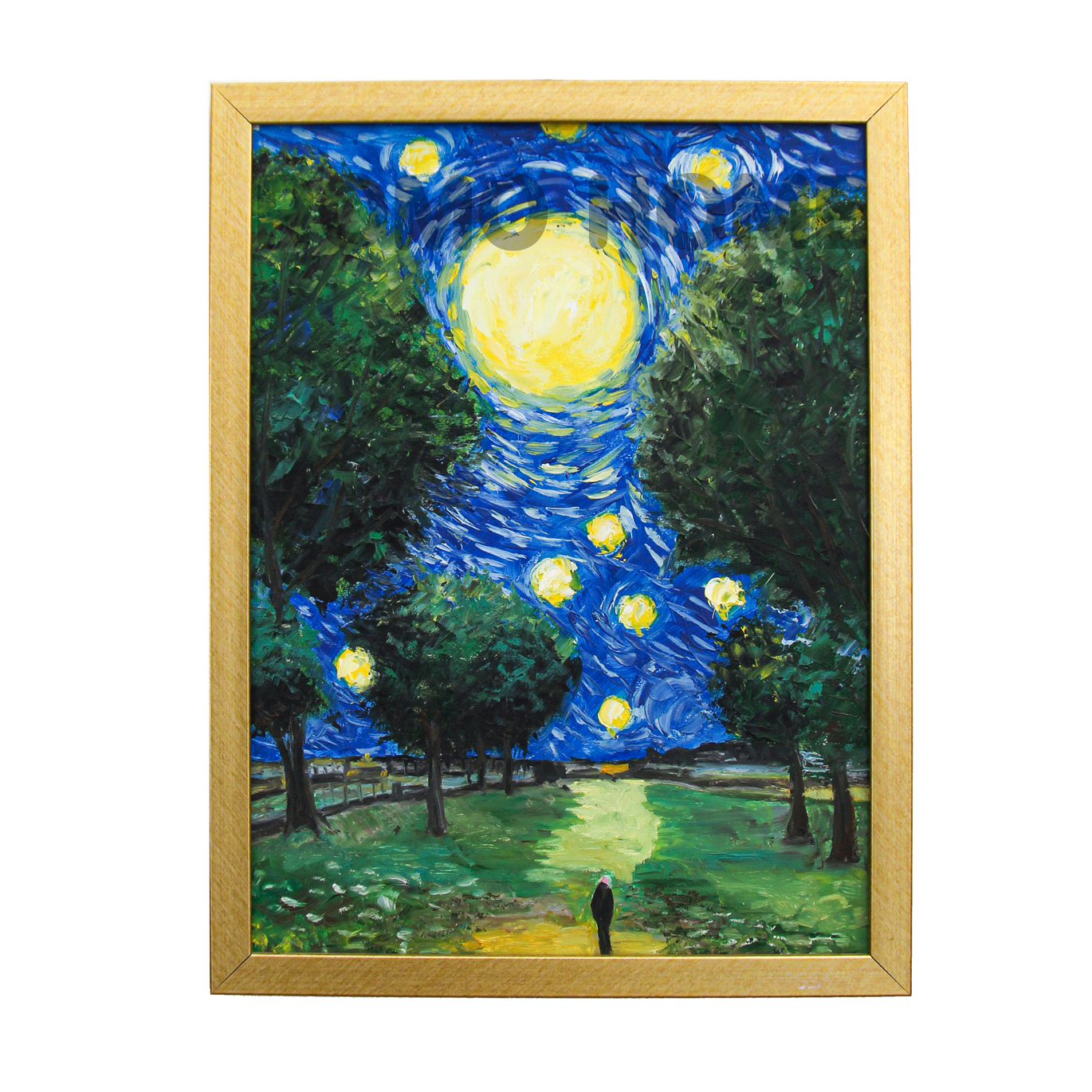 نقاشی شب پر ستاره 30*40 کد 10641