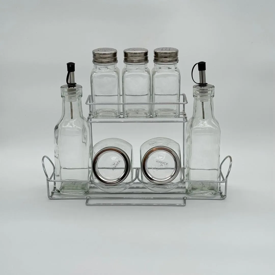 سرویس 8 پارچه آبلیمو،روغن،نمک و فلفل کد 153/03/07/8835