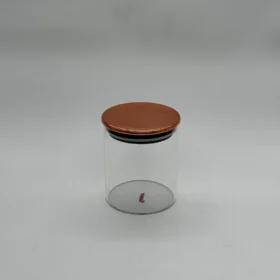 ظرف شیشه ای با درب فلزی 10 سانتی متر کد T1249