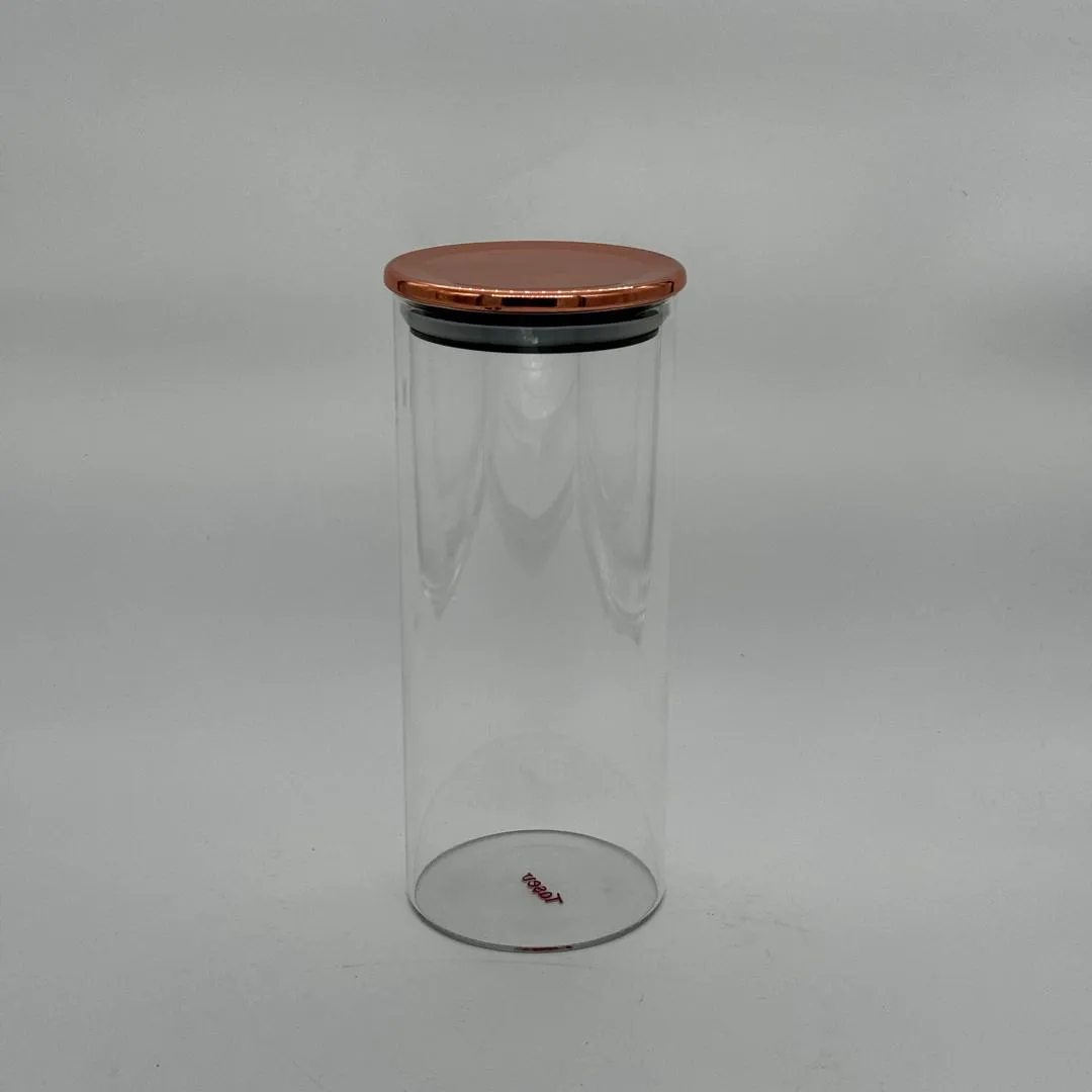 ظرف شیشه ای با درب فلزی 20 سانتی مترذ کد T1251 - Image 2