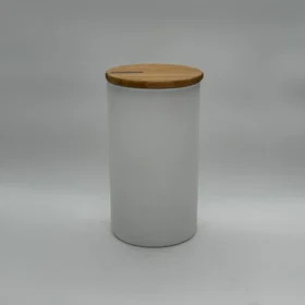 جا حبوبات شیشه ای بزرگ سفید 1480 B3513