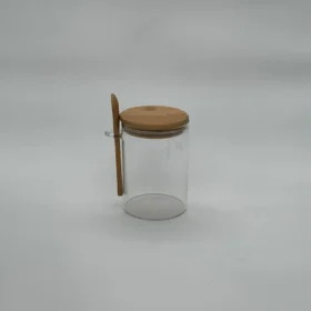 جا ادویه شیشه ای با قاشق 400 میل B1231