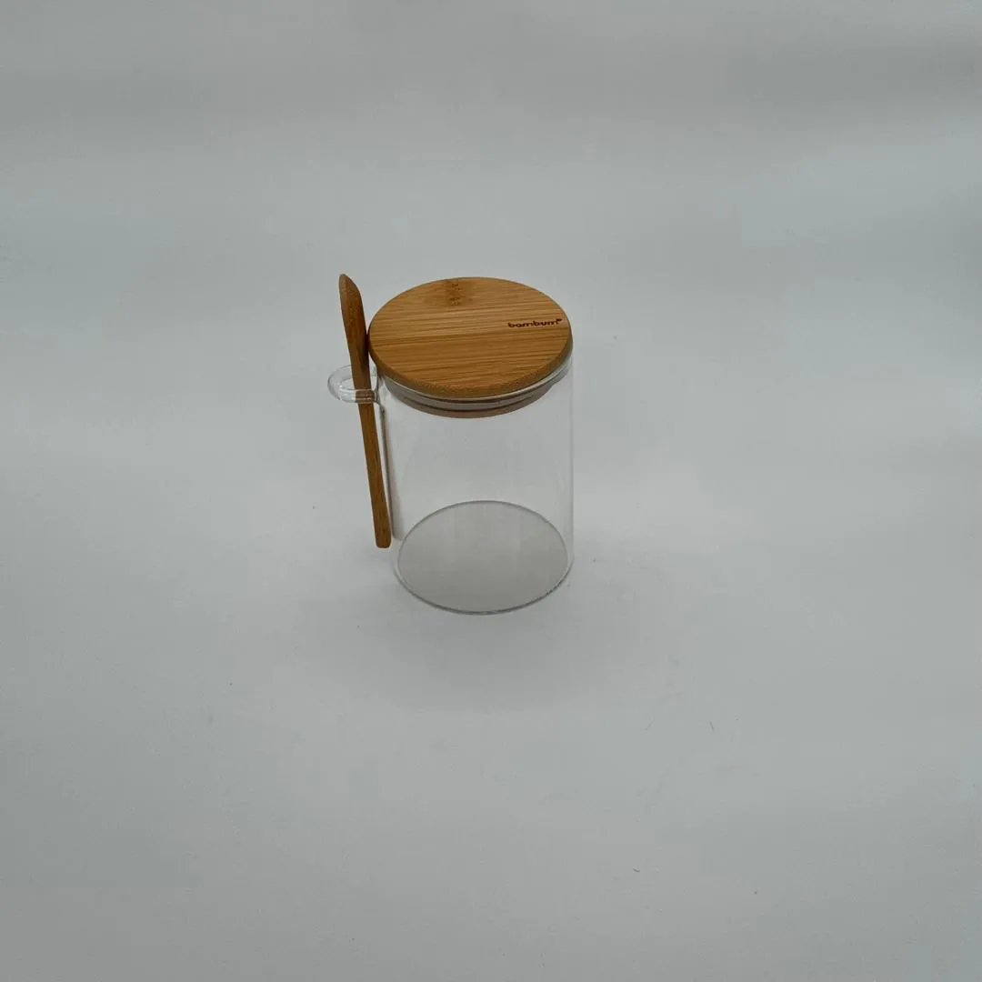 جا ادویه شیشه ای با قاشق 400 میل B1231 - Image 2