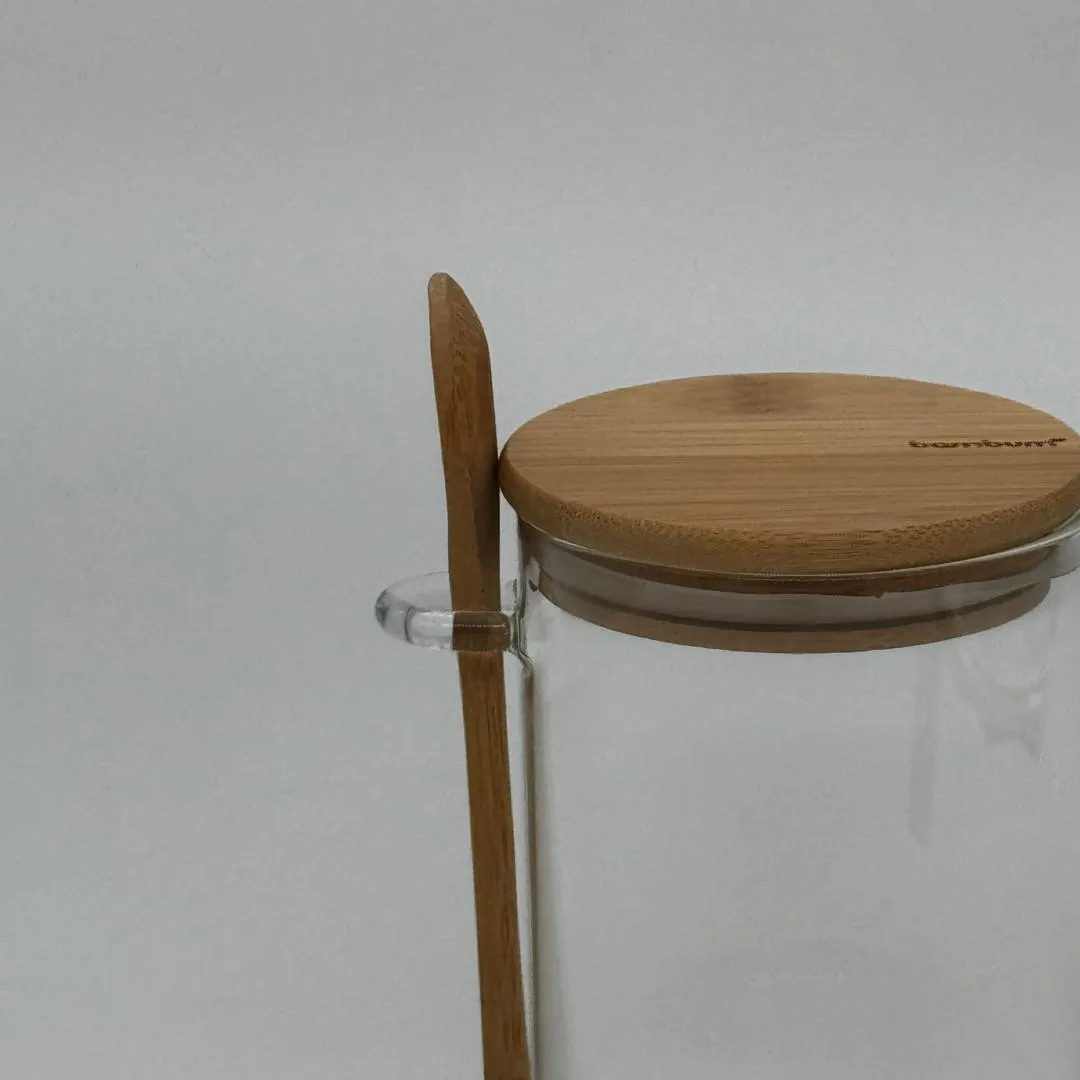 جا ادویه شیشه ای با قاشق 400 میل B1231 - Image 3