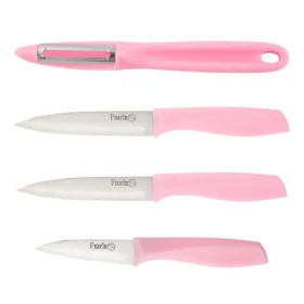 سرویس چاقو 4 پارچه صورتی کد 8001