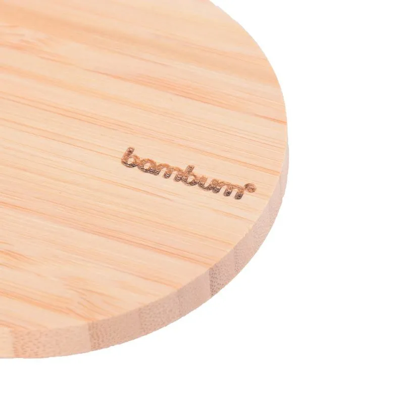 لیوان شیشه ای با درب بامبو B0334 - Image 3