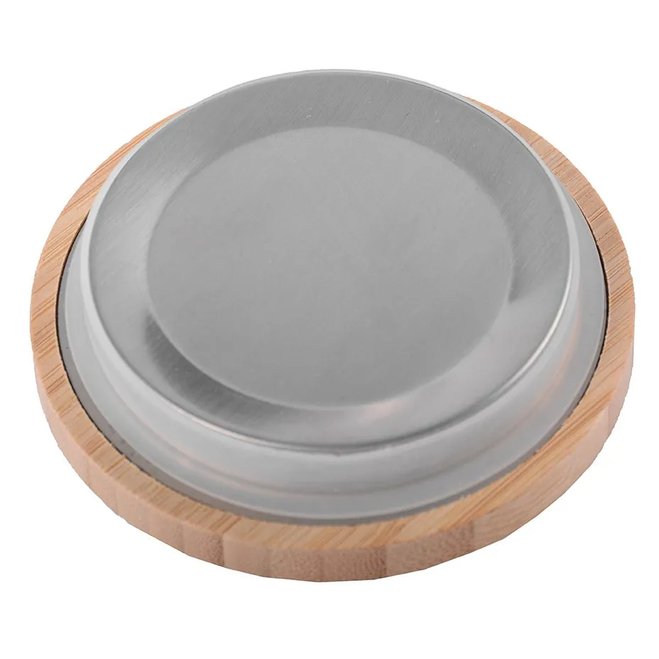 لیوان شیشه ای با درب بامبو B0334 - Image 4