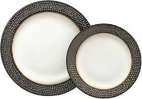 بشقاب دسرخوری کرم دور قهوه ای خال دار