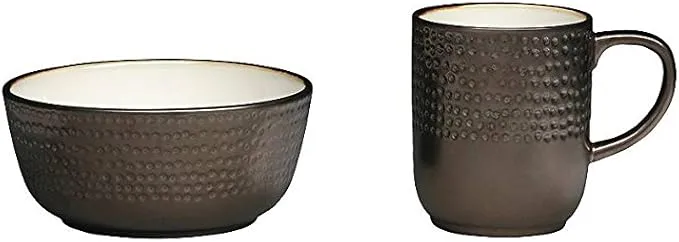 کاسه سوپ خوری کرم دور قهوه ای خال دار