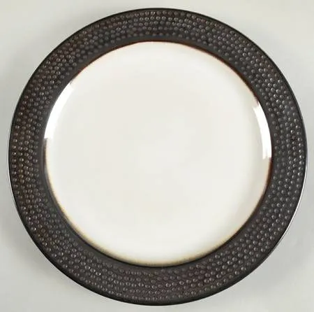 بشقاب پلوخوری کرم دور قهوه ای خال دار - Image 2