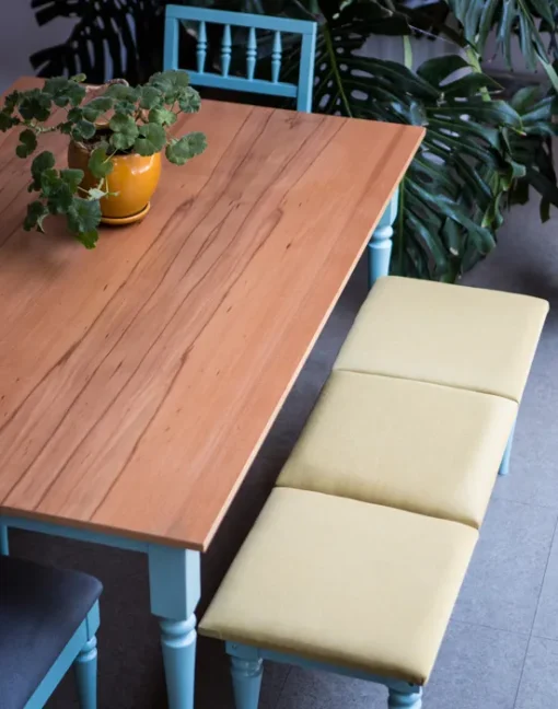 میز غذاخوری آنتیک 6نفره صفحه خودرنگ پایه مشکی