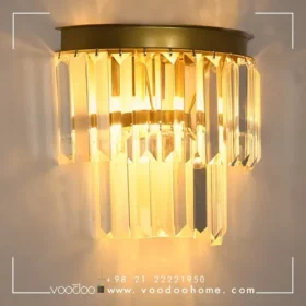 دیوارکوب کریستالی کد VW5106-GOLD-CLEAR