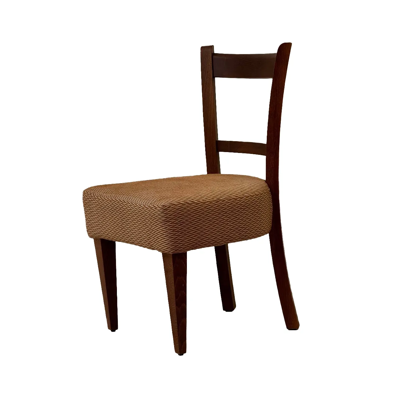 صندلی گرندی چوبی گردویی پارچه BO38