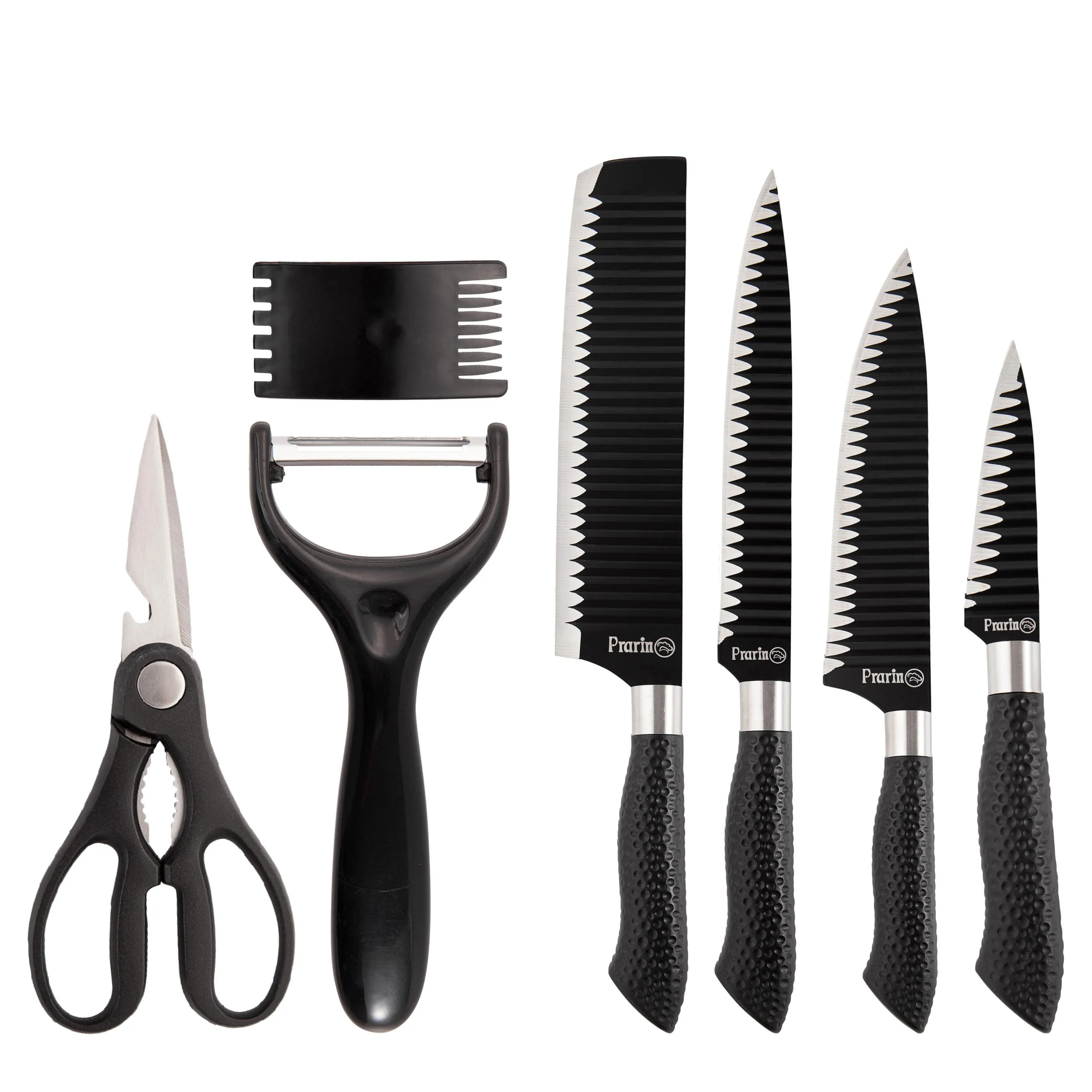 سرویس چاقو 7 پارچه مدل کارلا دسته مشکی کد 8007 - Image 3