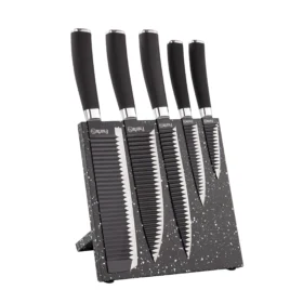 سرویس چاقو 6 پارچه مدل مگنتی گرانیت مشکی کد 8106