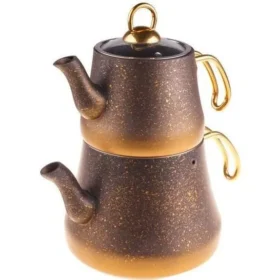 سرویس کتری قوری گرانیتی مشکی T3574