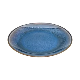 بشقاب پلوخوری آبی اقیانوسی لعابی