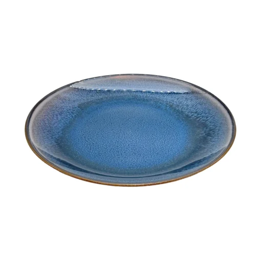 بشقاب پلوخوری آبی اقیانوسی لعابی