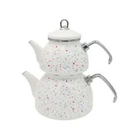 کتری قوری لعابی کرم کد 153/03/08/1657