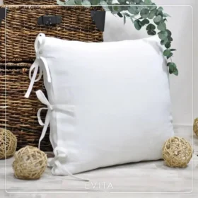 روبالشت تمام نخ پاپیون سفید کد 01