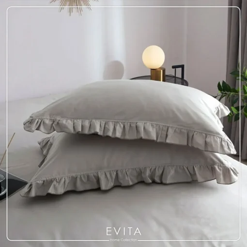 روبالشی مدل چین دار رنگ طوسی کد 01