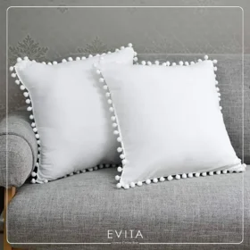 کوسن 45*45 مدل لولی کد 01 سفید