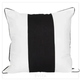 کوسن 45*45 دورنگ سفید مشکی