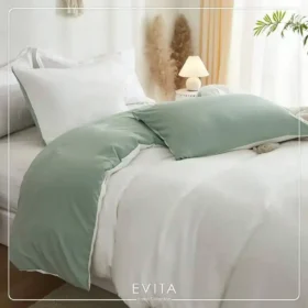 سرویس کاور مدل السا سایز 180 رنگ سفید سبز کد 11