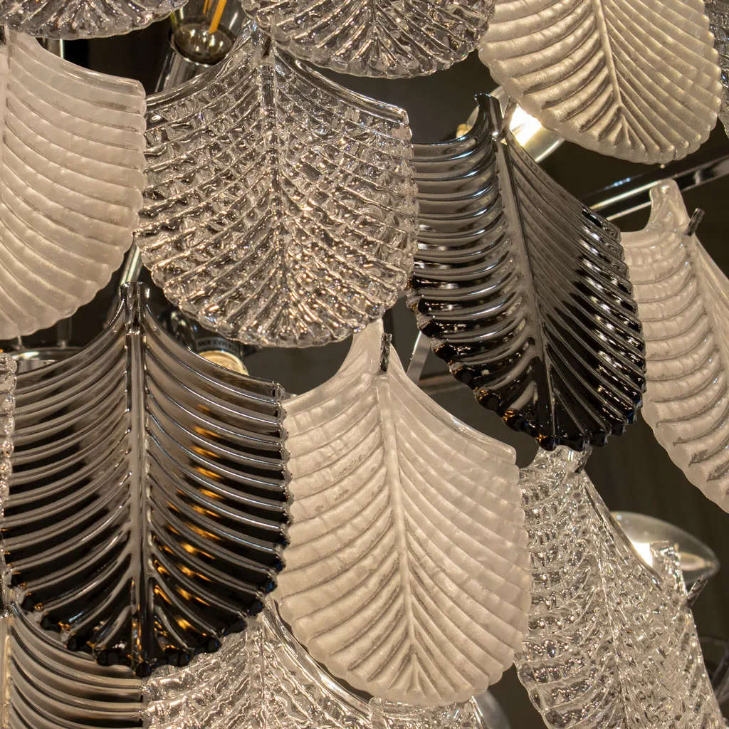 لوستر گرد برگ قطر 90-leaves-طلایی براق-سند+طلایی کد 210 - Image 2