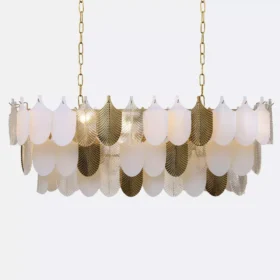 لوستر لاینر برگ leaves120*35-طلایی براق-سند+ طلایی کد 211